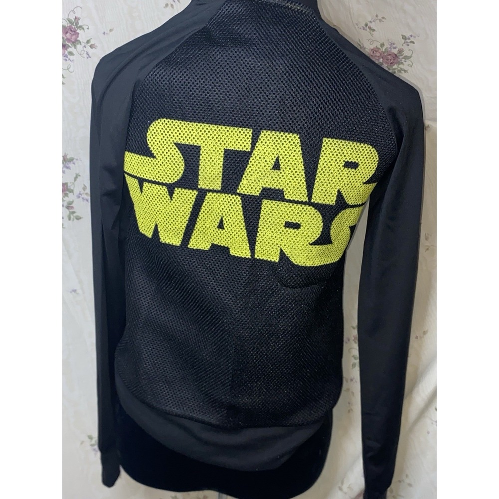 NEW Star Wars Mesh‎ Jacket Unisex MED  Black Full Zip Graphic Print  Long Sleeve